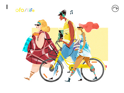 ofo life bicycle character costume fashion style