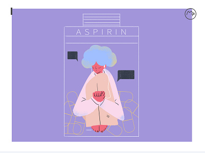 Aspirin character emotion fashion information sadness