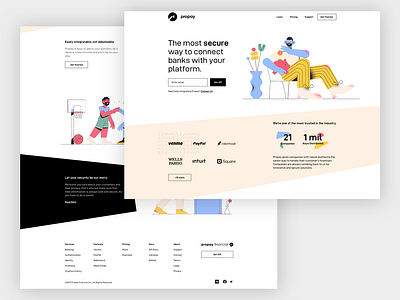 Payment Website - Landing Page b2b business drawing financial illustration illustrations landing page landingpage payment product design ui web webdesign website