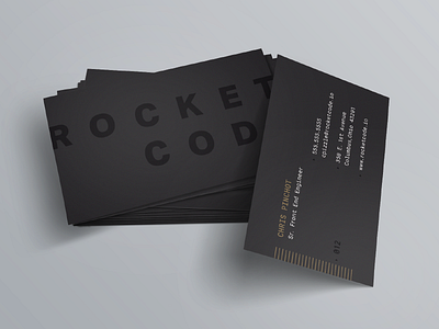 Business Card Exploration business cards gold print rocket thermo