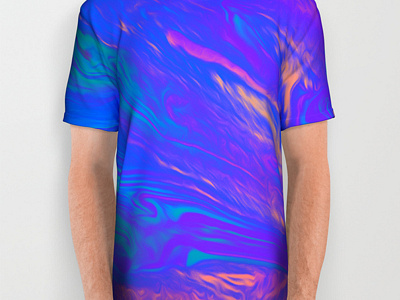 Fire & Water - Shirt Design glitch art graphic art paint