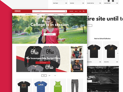 Shopify Homepage Sections clothes ecommerce homage homepage ohio state osu shopify shopping