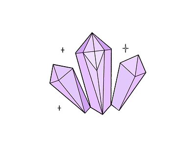 Gemstone Illustration amethyst gemstone gothic illustration magical