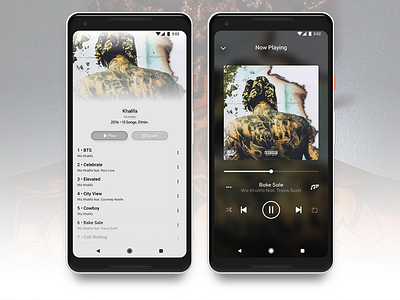 Music player Concept album android music music player wiz khalifa