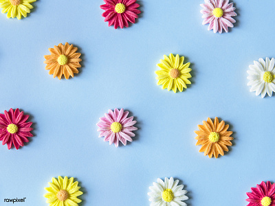 Sugar flowers in a colorful pattern