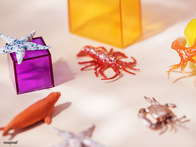 Colorful and bright miniature animal figures
