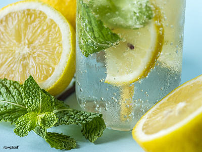 Lemon mint infused water recipe detox drink fruit healthy lemon mint vitamin yellow