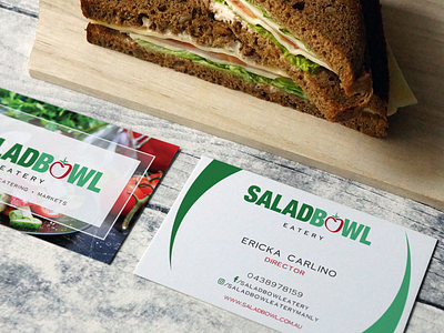 Business Card Salad Bowl branding business cards