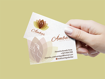 Ambar Business Card branding logo