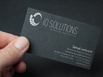 Businesscard IOSolution branding business cards