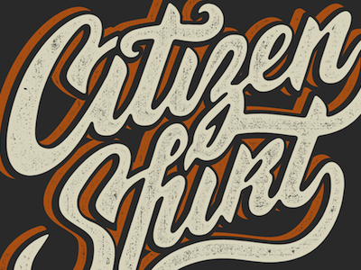 Citizen Shirt font type typography