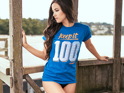 Keep It 100 lettering tshirt type typography