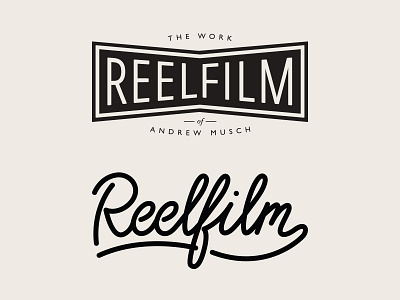 Reelfilm logo lettering logo