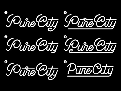 Pure City Logo Type logo type typography