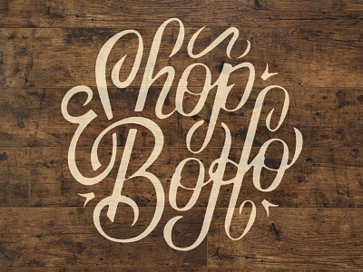 Shop BoHo illustration lettering