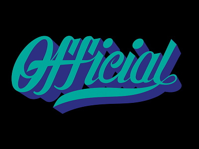 Official hand lettering type typography