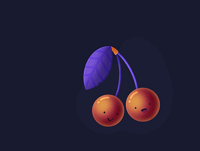 Cheeries design fruity graphicdesign procreate vector