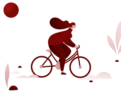 Women cycling vectorillustration