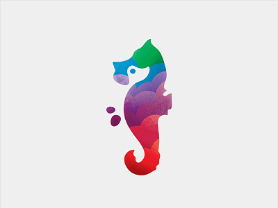 Dog & Seahorse animal dog logo logo mark sea horse