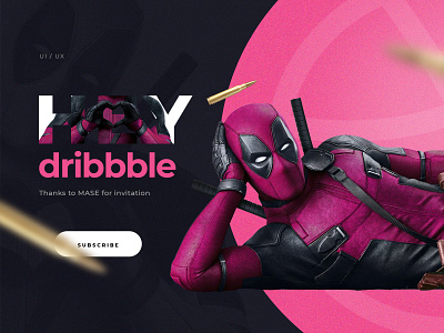 Hello dribbble ;) comics deadpool first firstshot hello hellodribbble marvel pink ui uiux ux web design webdesign webdesigner