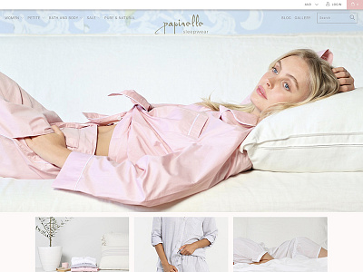 Papinelle Sleepwear e commerce ecommerce fashion shopify sleepwear
