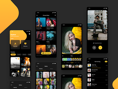 Video Editing App app app ui black branding clean combination desing editing editor editorial iphone magi magic magical ui uiux ux video video game yellow