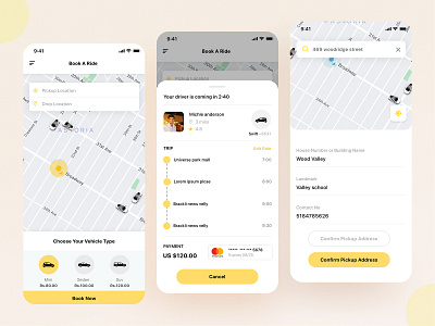 Cab Booking UI agent app booking branding cab driver driving graphic design service taxi transport travel ui ux