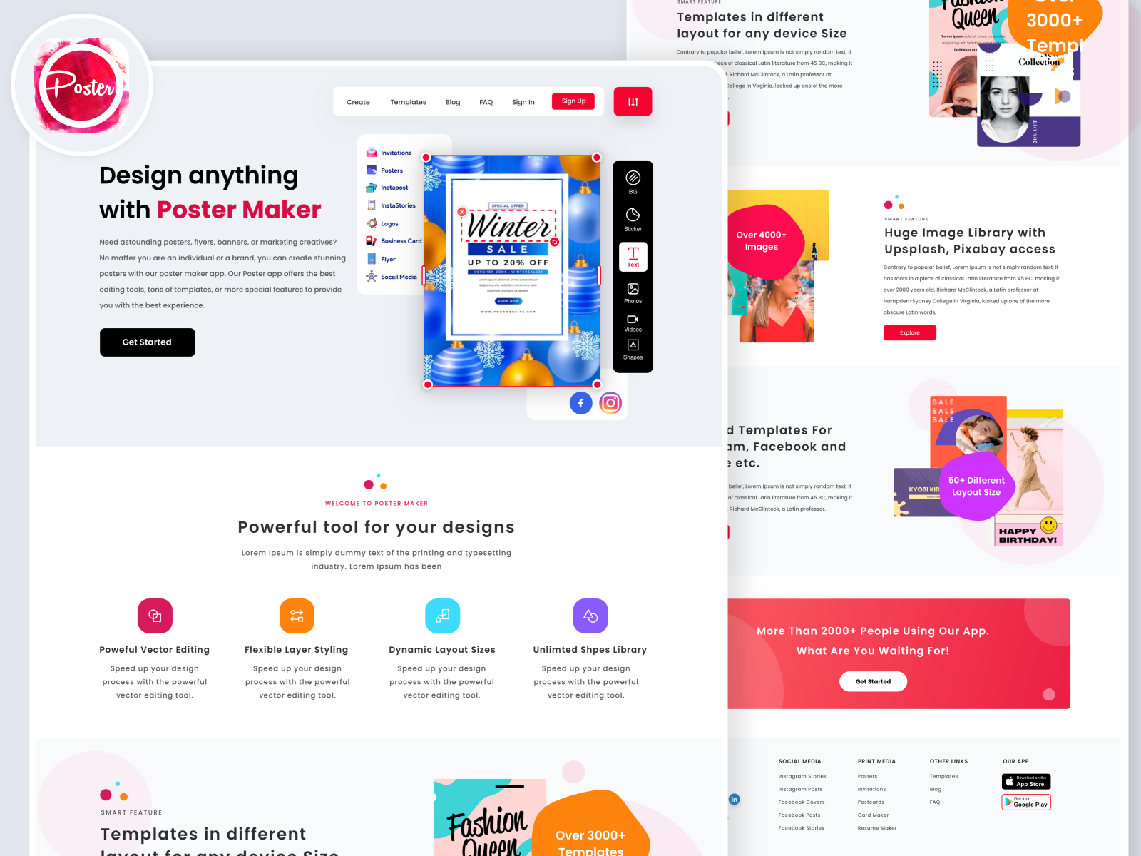 Poster Flyer Maker Icon Design by iApp Technologies LLP on Dribbble