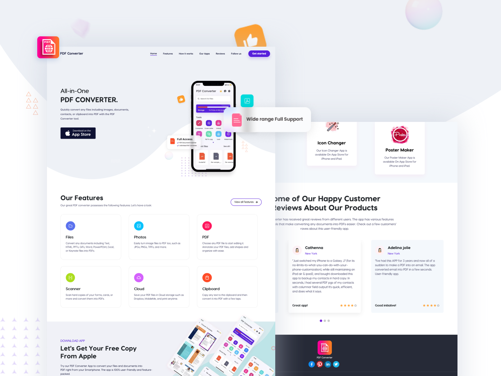 PDF Converter Landing Page by iApp Technologies LLP on Dribbble