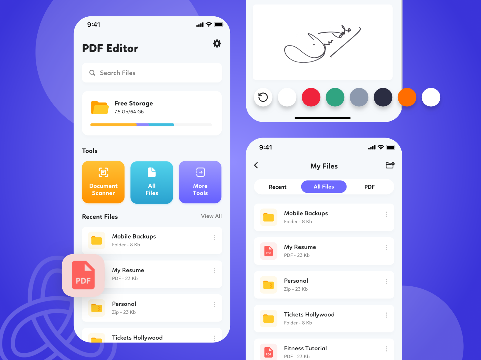 PDF Editor Fill Signature sign by iApp Technologies LLP on Dribbble