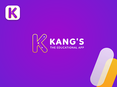 Kang's the educational app logo design 3d animation app brand identity branding clean design graphic design identity illustration iphone logo logo design logotype motion graphics ui ux website