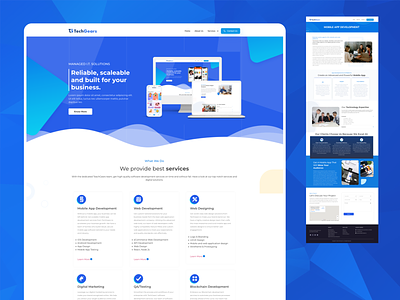 TechGears - Website Design branding home page homepage landing landing page landingpage technology web web design webdesign website websitedesign