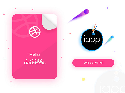 Iapp Technologies card clean company debut design dribbble hello invite invited mohali shoot welcome