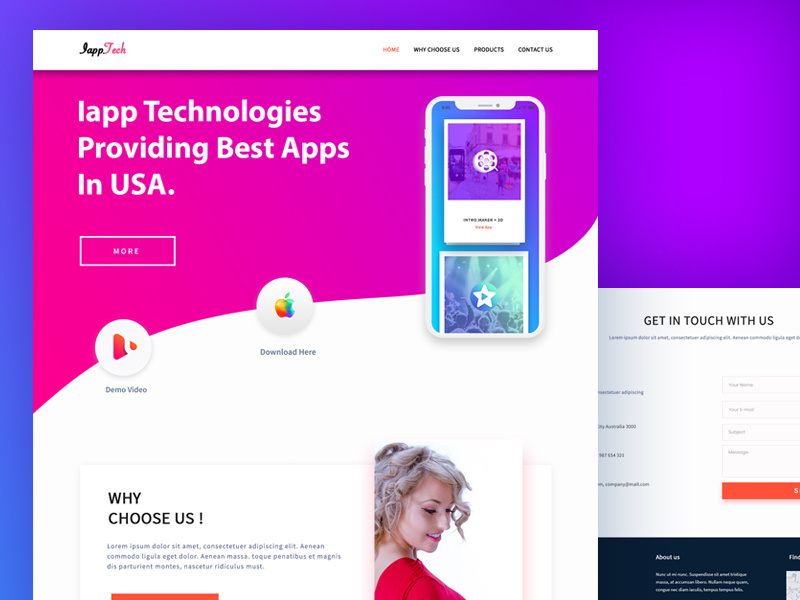 Web Template by iApp Technologies LLP on Dribbble