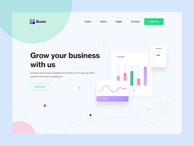 Unique Business landing page