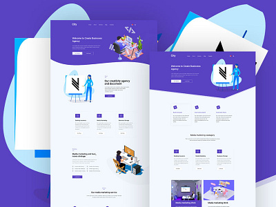 City Creative Digital Agency design photoshop psd ui ux web webdesign website