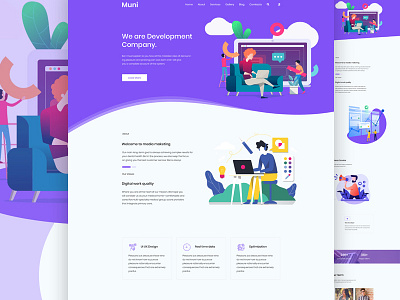 Muni Digital Business Agecy Psd Template design photoshop psd ui ux web webdesign website