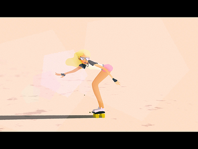 Summerskater 2.0 2d after effect after effects animation animation 2d art beautiful cool motion graphics skate skateboard summer woman