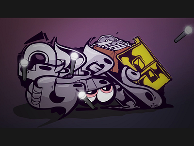 Odd goon graffiti 2d after effects animation graffiti logo motion graphics music vector vinyl