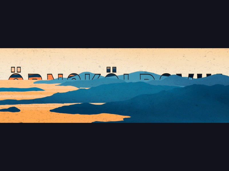 Örnsköldsvik 2d after effects animation coast illustration logo motion graphics mountain nature summer sweden text texture