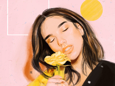 Dua Lipa annasiihahillustration art dailyart digitalillustration dualipa graphic art illustration photoshopcc wacom