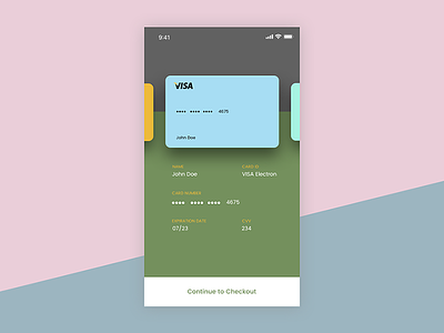 Credit Card Checkout app dailyui interface material design mobile pastel register screen signin signup ui ux