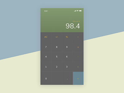 Calculator App app calculator dailyui inspire interface material design mobile screen ui ux