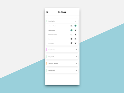 Settings Page app dailyui inspiration interface mobile screen settings typography ui ux web website