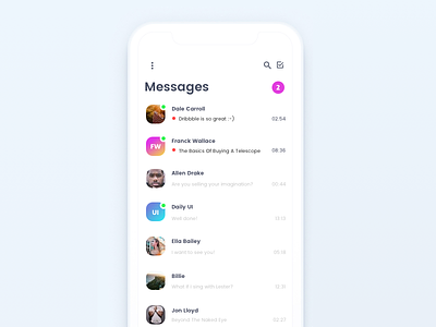 Direct Messaging app contacts ist dailyui design direct messaging inspiration inspire interface message messaging mobile screen ui web