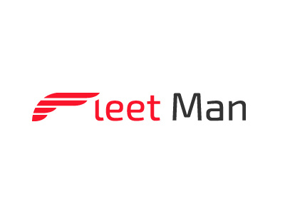 Fleet Man - Fleet Management logo design fleet management fleetman gray identity red