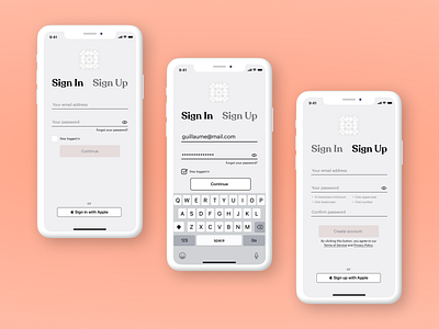 Sign In / Sign Up - Daily UI #001
