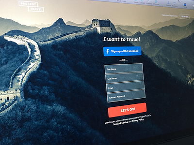 Project Travel Sign-up Page study abroad travel