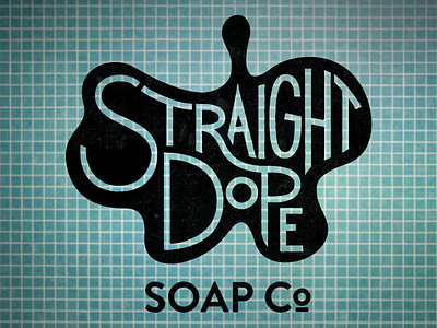 Straight Dope Soap Logo hand drawn identity logo soap typography