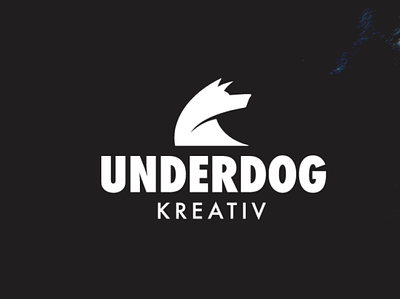Underdog Kreativ logo design black dog identity identity branding logo marketing silhouette underdog